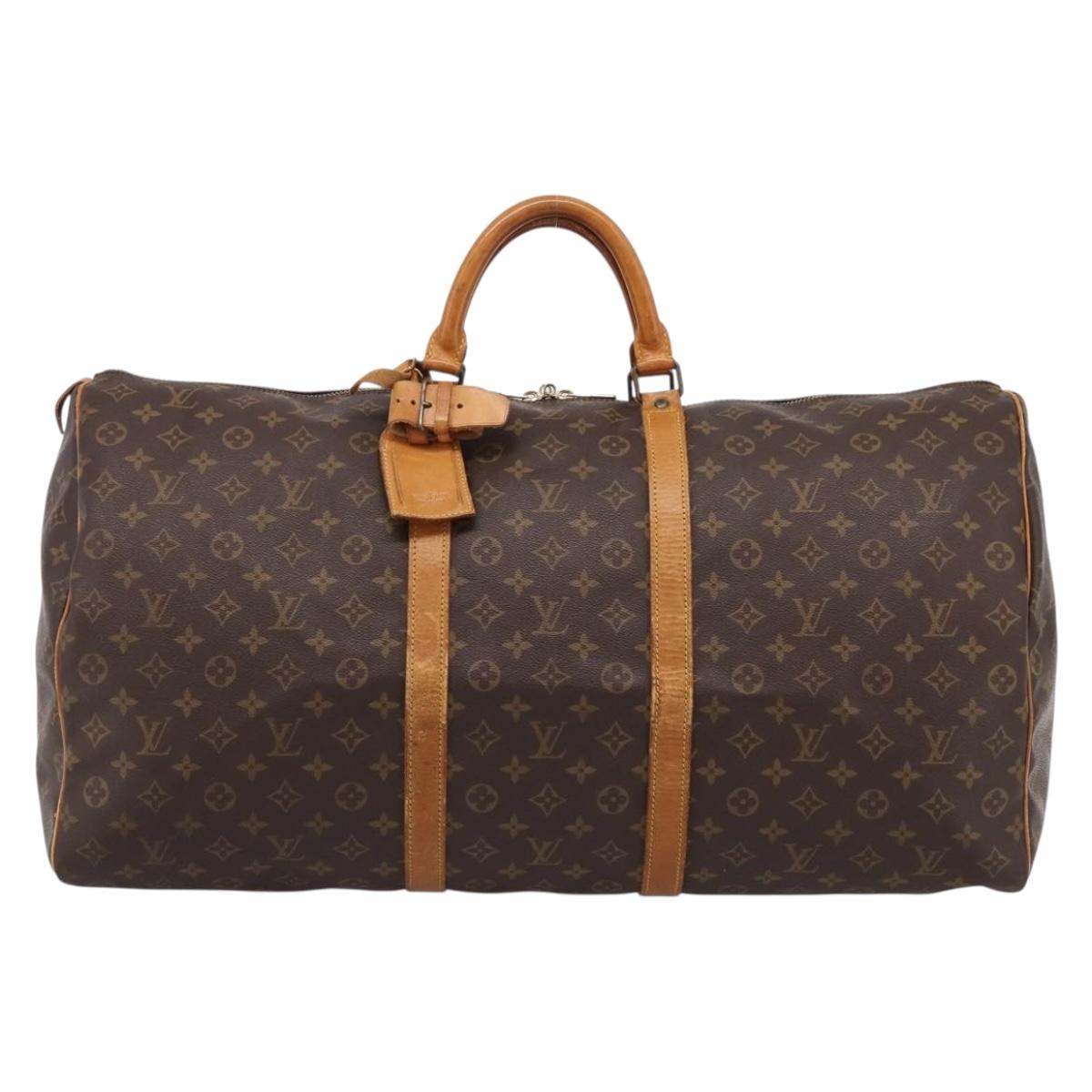 LOUIS VUITTON Monogram Keepall 60 Boston Bag M41422 LV Auth ka5459