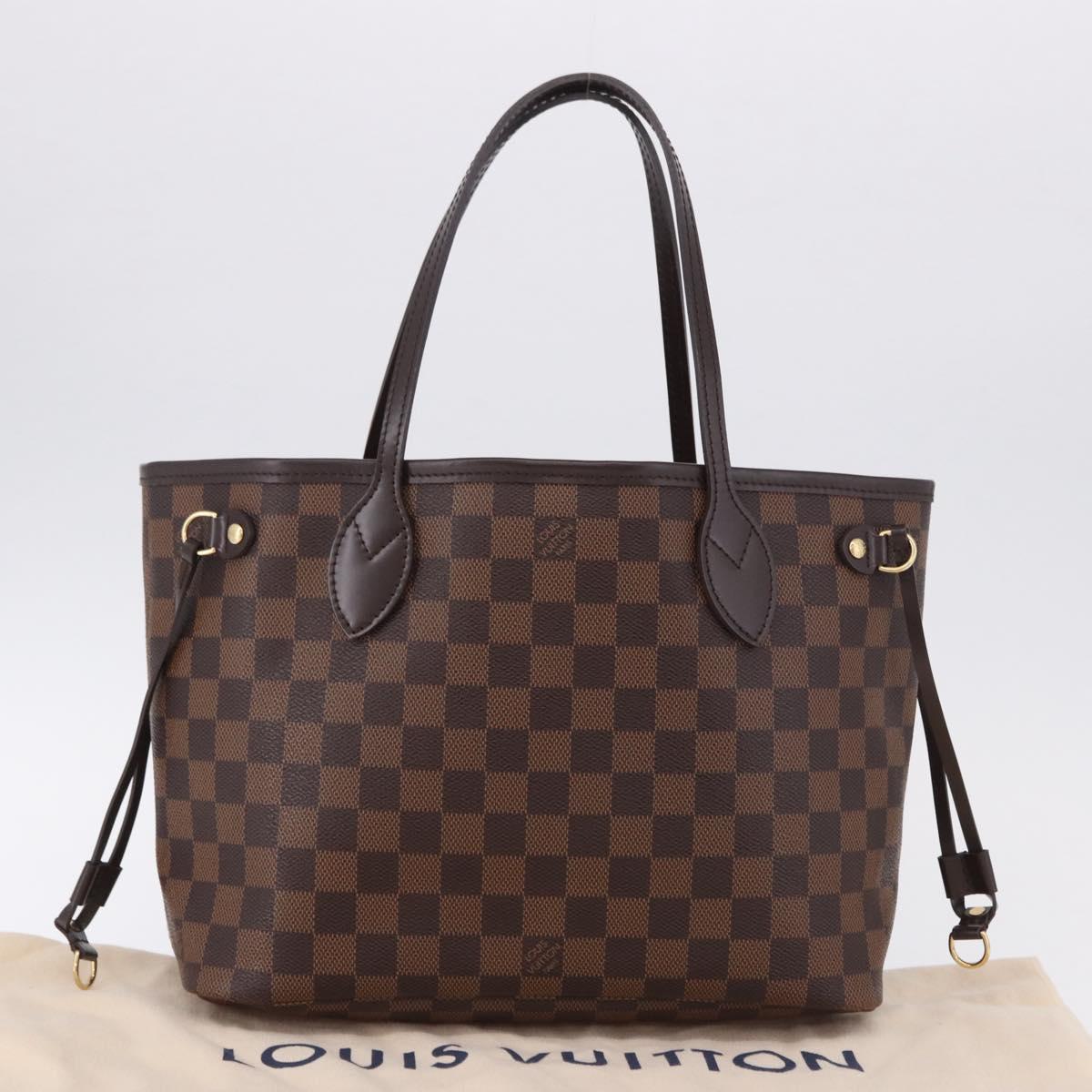 LOUIS VUITTON Damier Ebene Neverfull PM Tote Bag N51109 LV Auth ka5462SAV