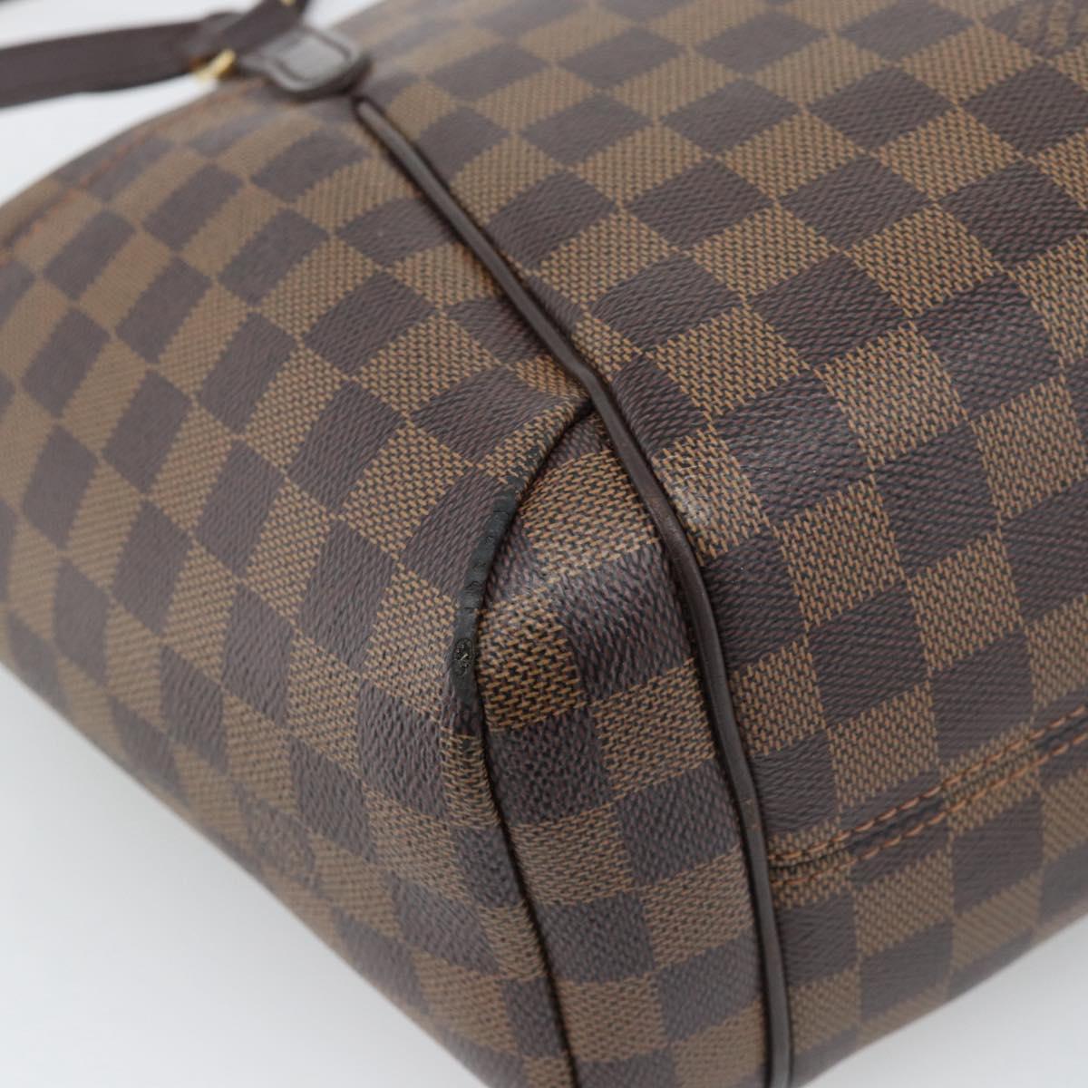 LOUIS VUITTON Damier Ebene Totally PM Tote Bag N41282 LV Auth ka5468