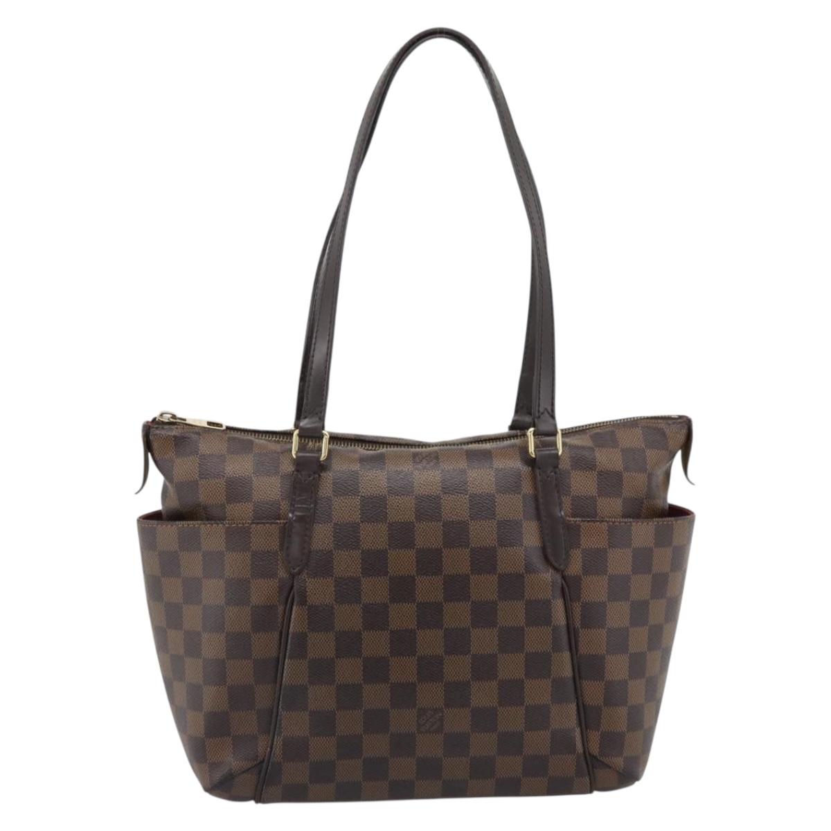 LOUIS VUITTON Damier Ebene Totally PM Tote Bag N41282 LV Auth ka5468