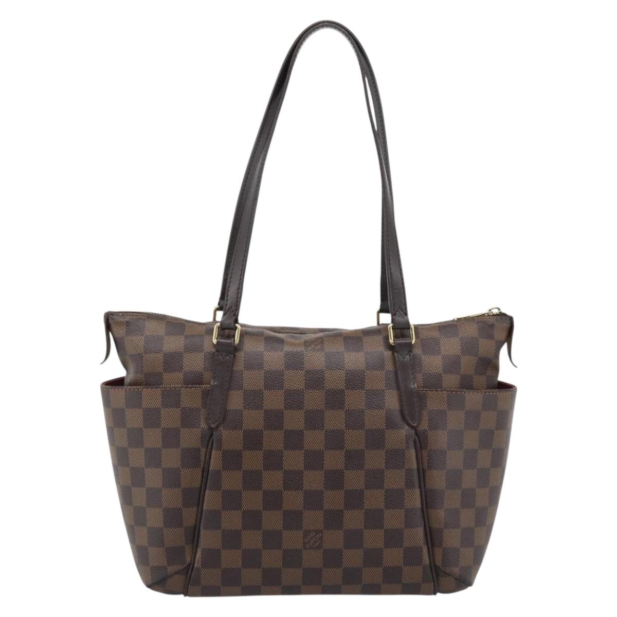LOUIS VUITTON Damier Ebene Totally PM Tote Bag N41282 LV Auth ka5468