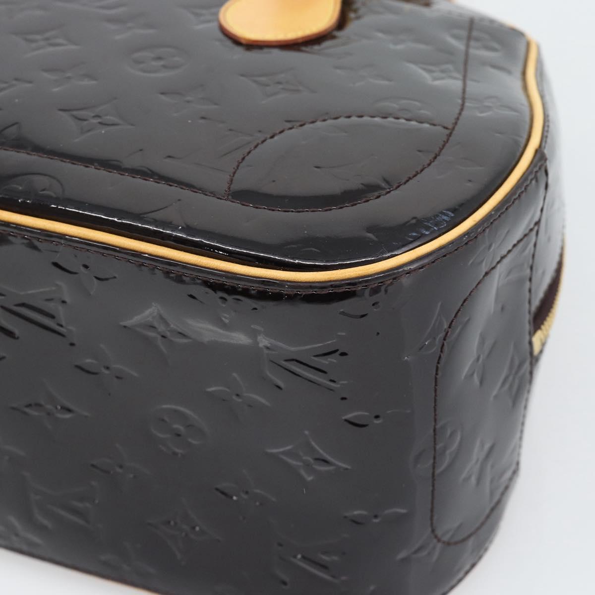 LOUIS VUITTON Monogram Vernis Summit Drive Hand Bag Amarante M93516 Auth ka5469