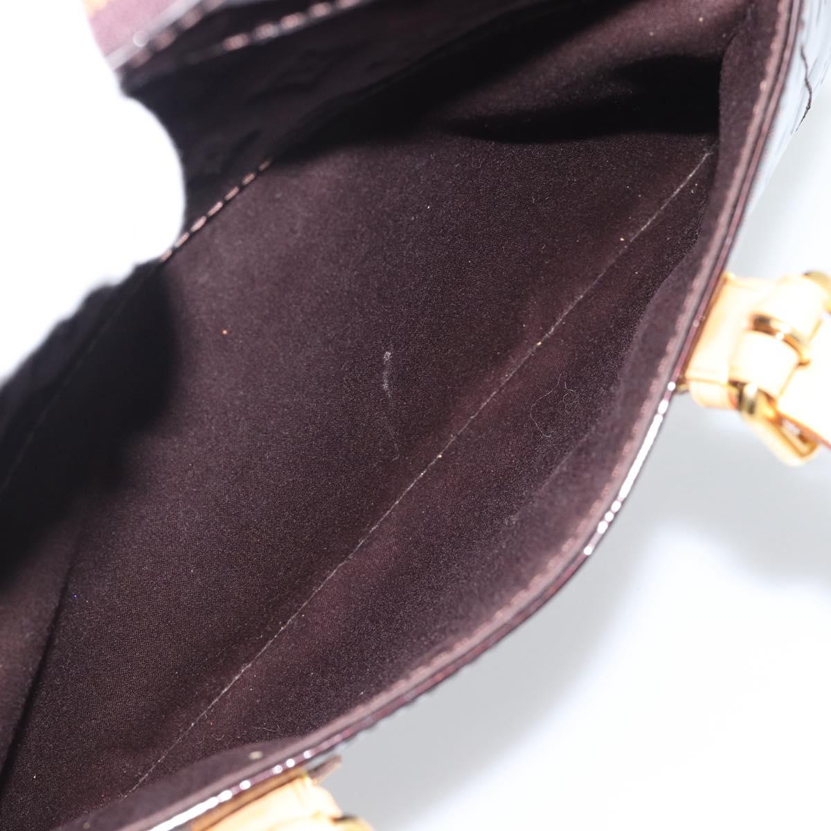 LOUIS VUITTON Monogram Vernis Summit Drive Hand Bag Amarante M93516 Auth ka5469