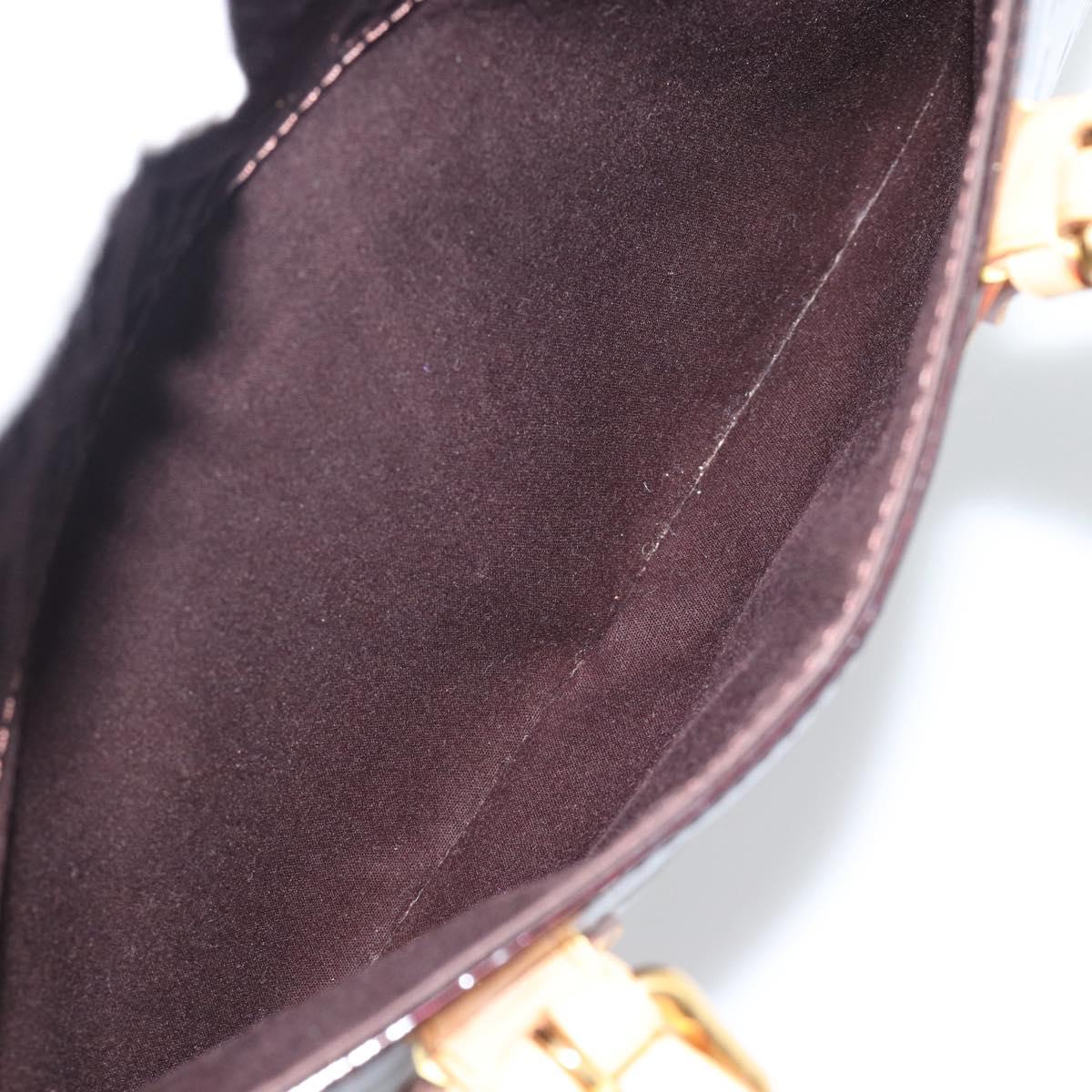 LOUIS VUITTON Monogram Vernis Summit Drive Hand Bag Amarante M93516 Auth ka5469