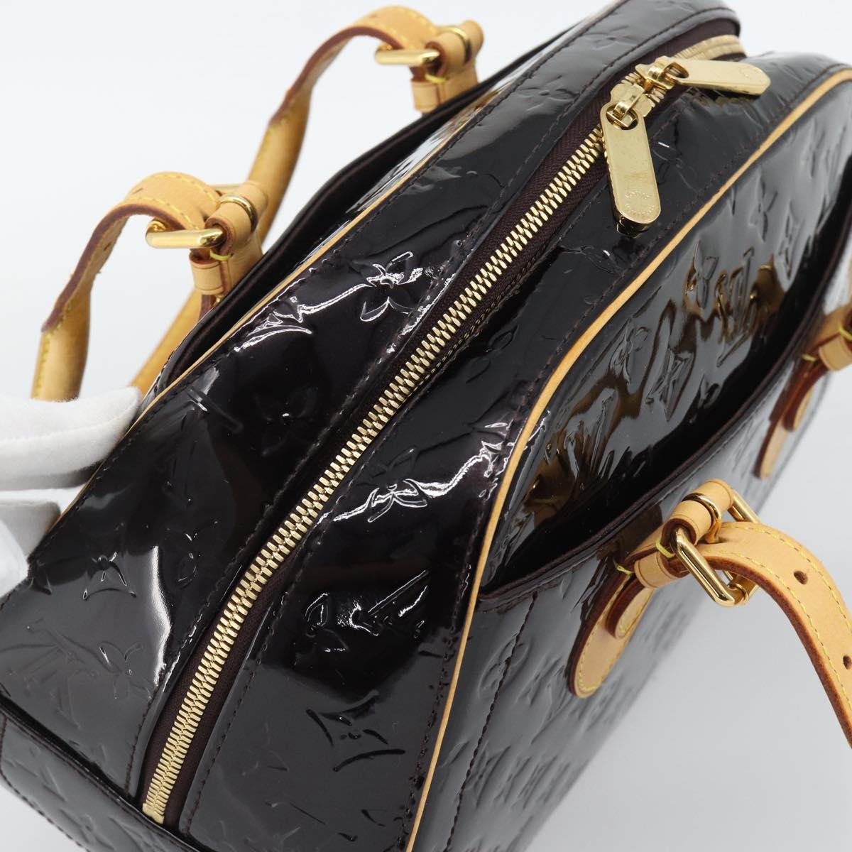 LOUIS VUITTON Monogram Vernis Summit Drive Hand Bag Amarante M93516 Auth ka5469