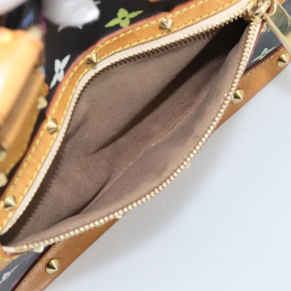 LOUIS VUITTON Monogram Multicolor Alma Hand Bag Black M92646 LV Auth ka5470A