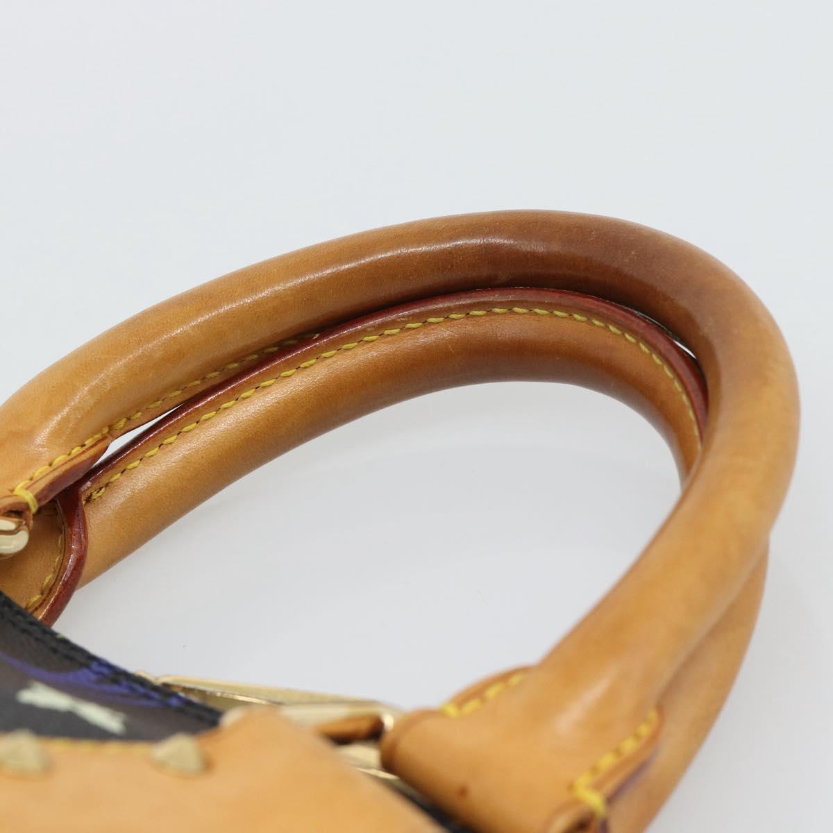 LOUIS VUITTON Monogram Multicolor Alma Hand Bag Black M92646 LV Auth ka5470A
