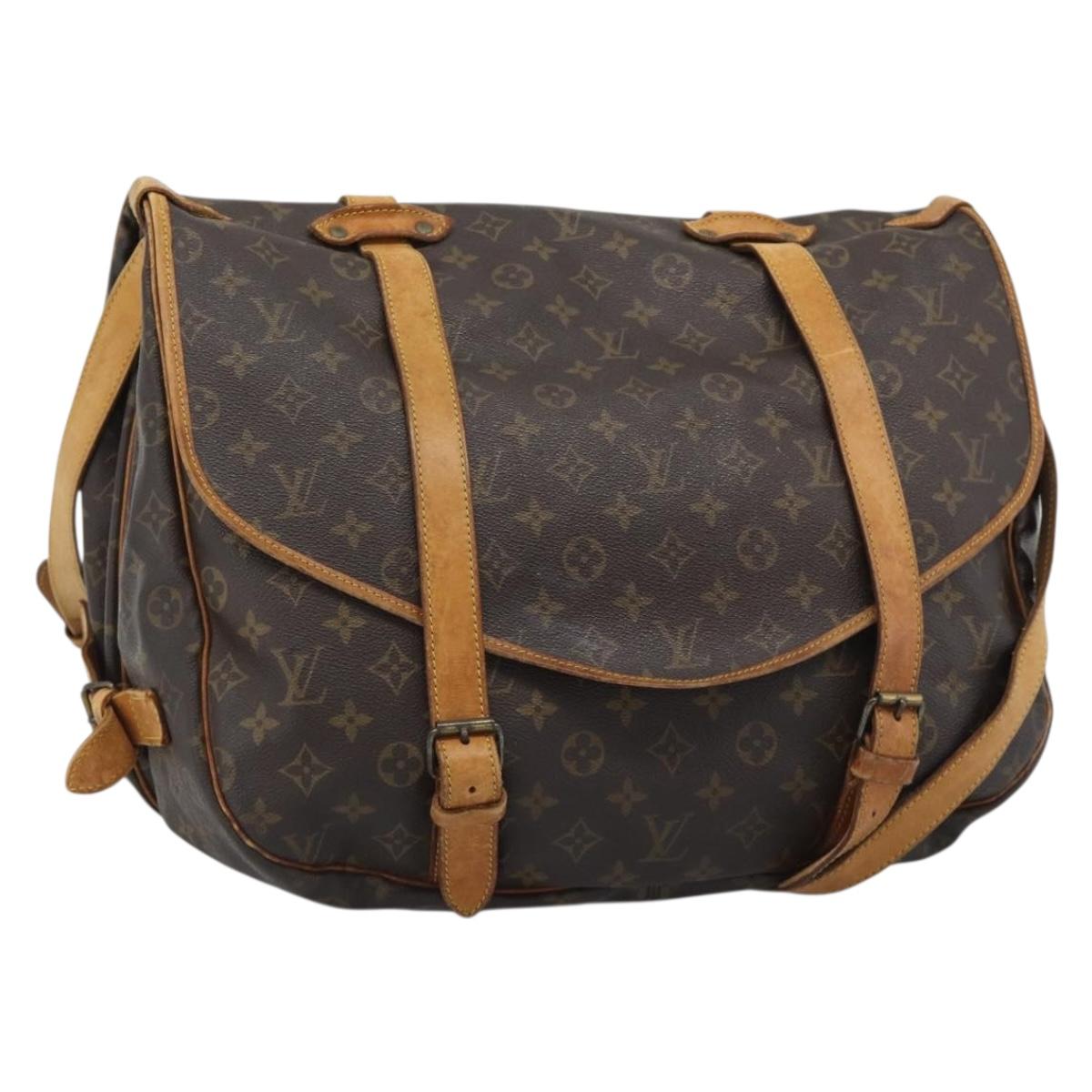 LOUIS VUITTON Monogram Saumur 43 Shoulder Bag M42252 LV Auth ka5471