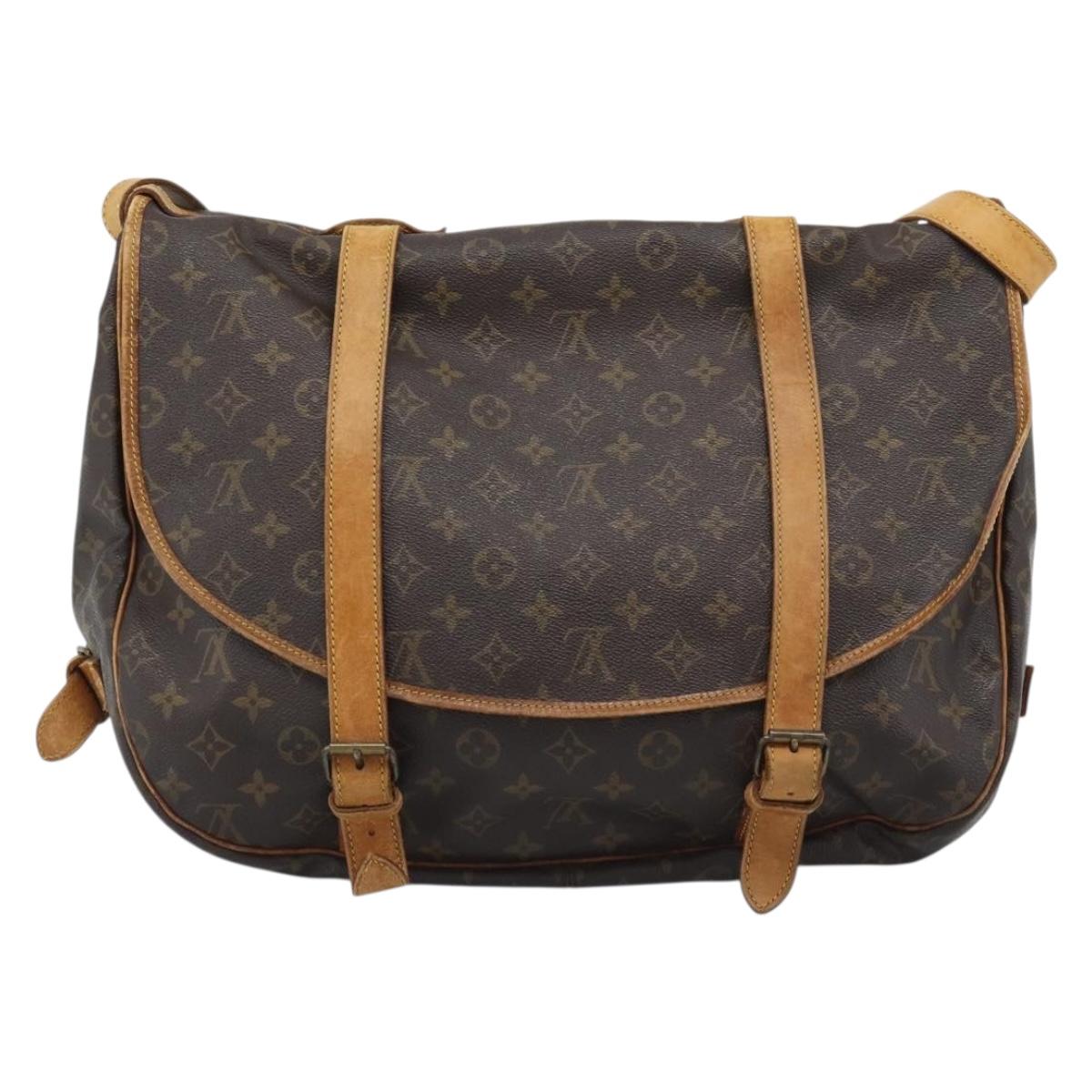 LOUIS VUITTON Monogram Saumur 43 Shoulder Bag M42252 LV Auth ka5471