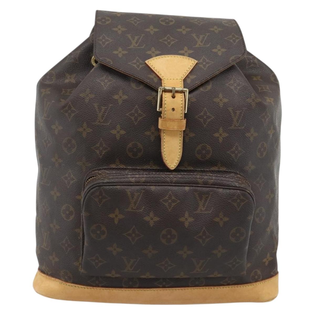LOUIS VUITTON Monogram Montsouris GM Backpack M51135 LV Auth ka5480