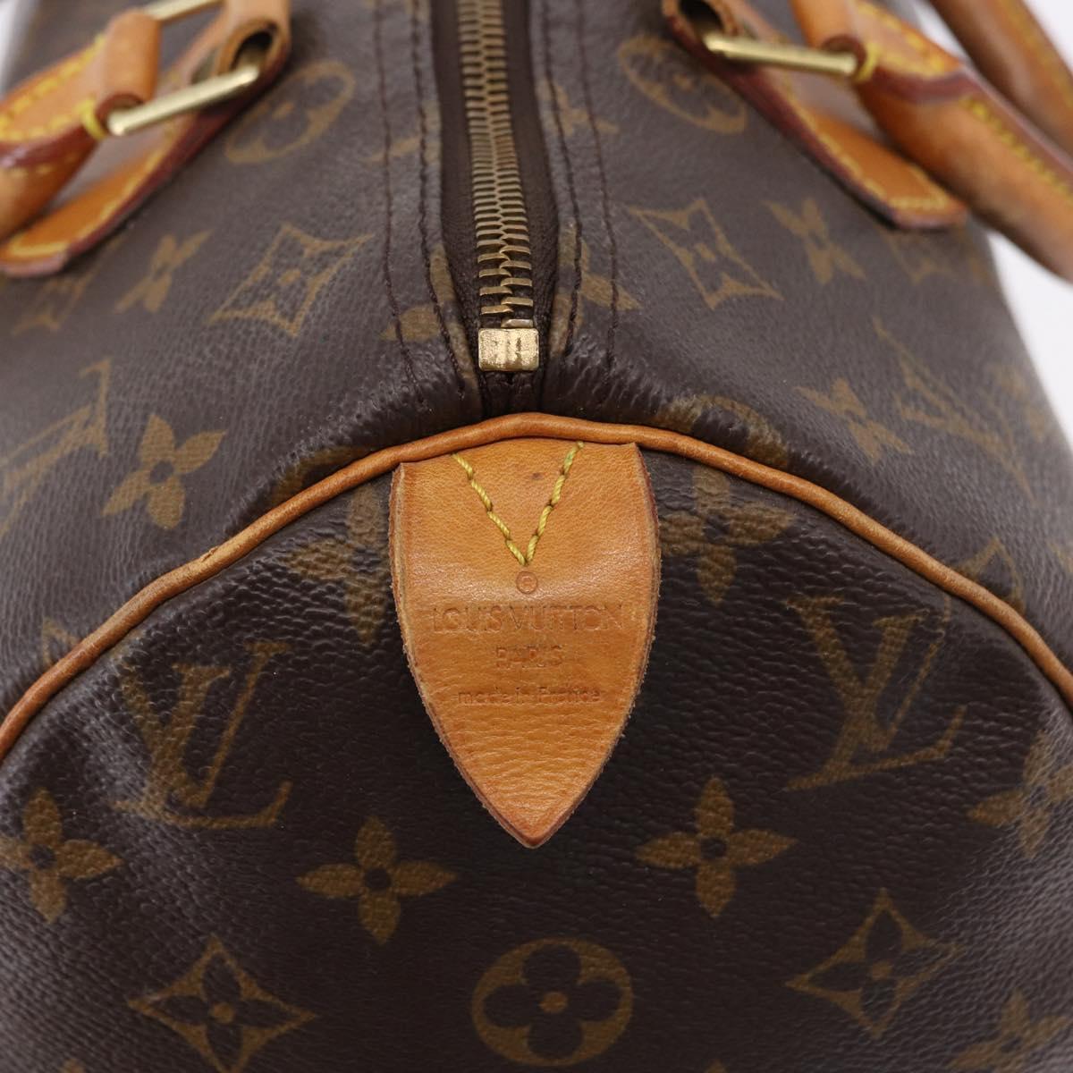 LOUIS VUITTON Monogram Speedy 30 Hand Bag M41526 LV Auth ka5482A