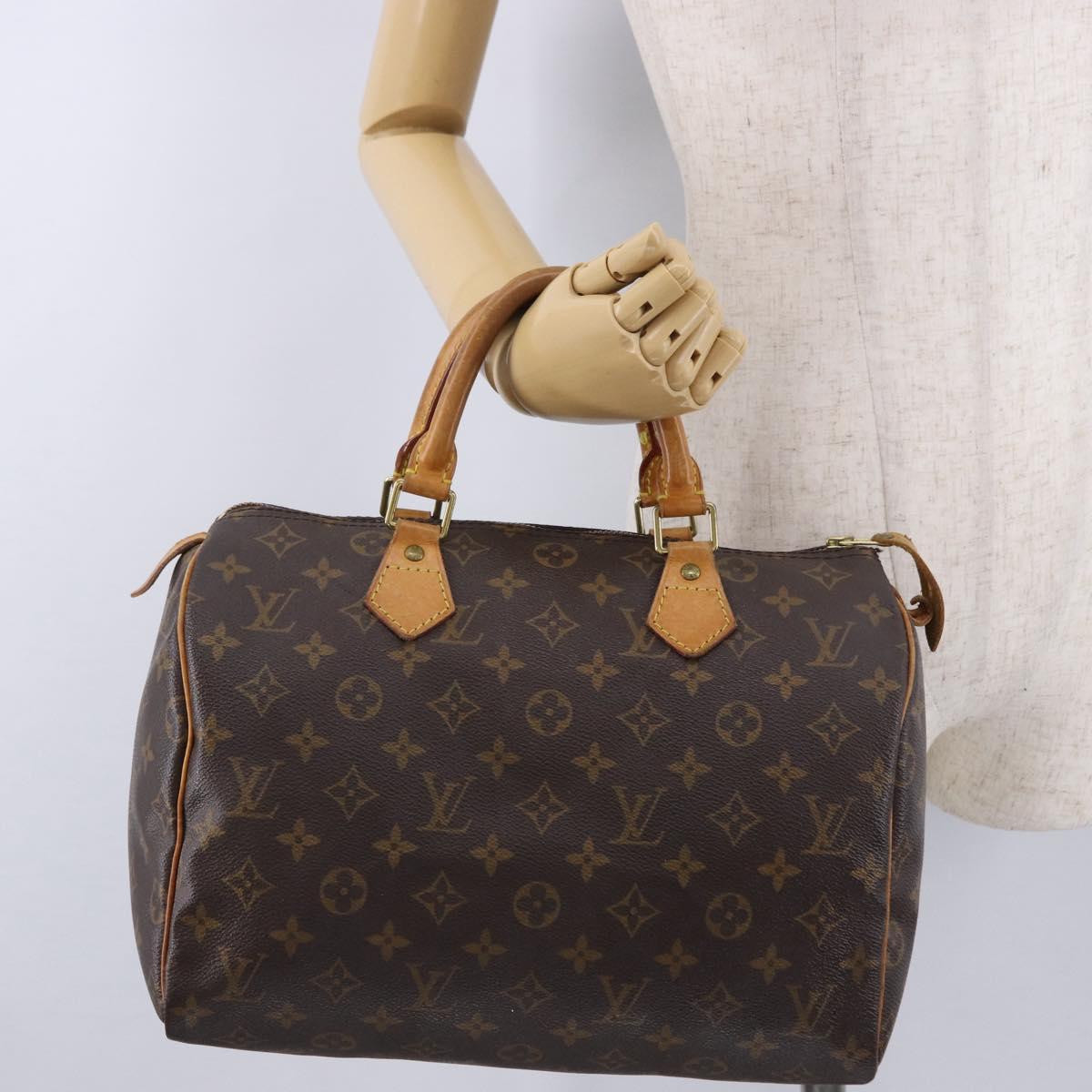 LOUIS VUITTON Monogram Speedy 30 Hand Bag M41526 LV Auth ka5482A