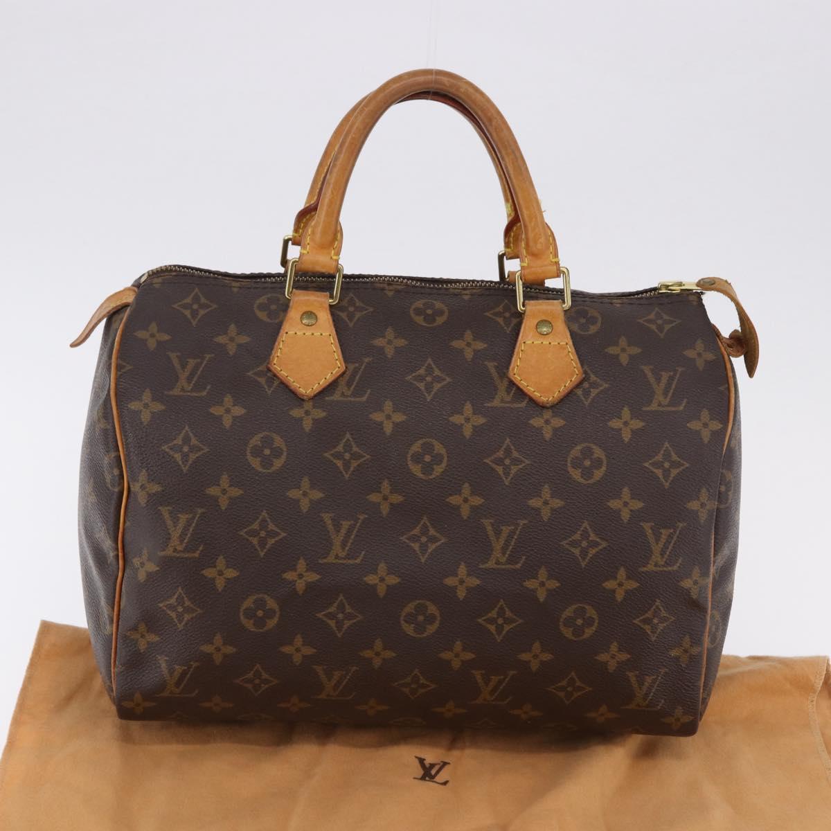 LOUIS VUITTON Monogram Speedy 30 Hand Bag M41526 LV Auth ka5482A