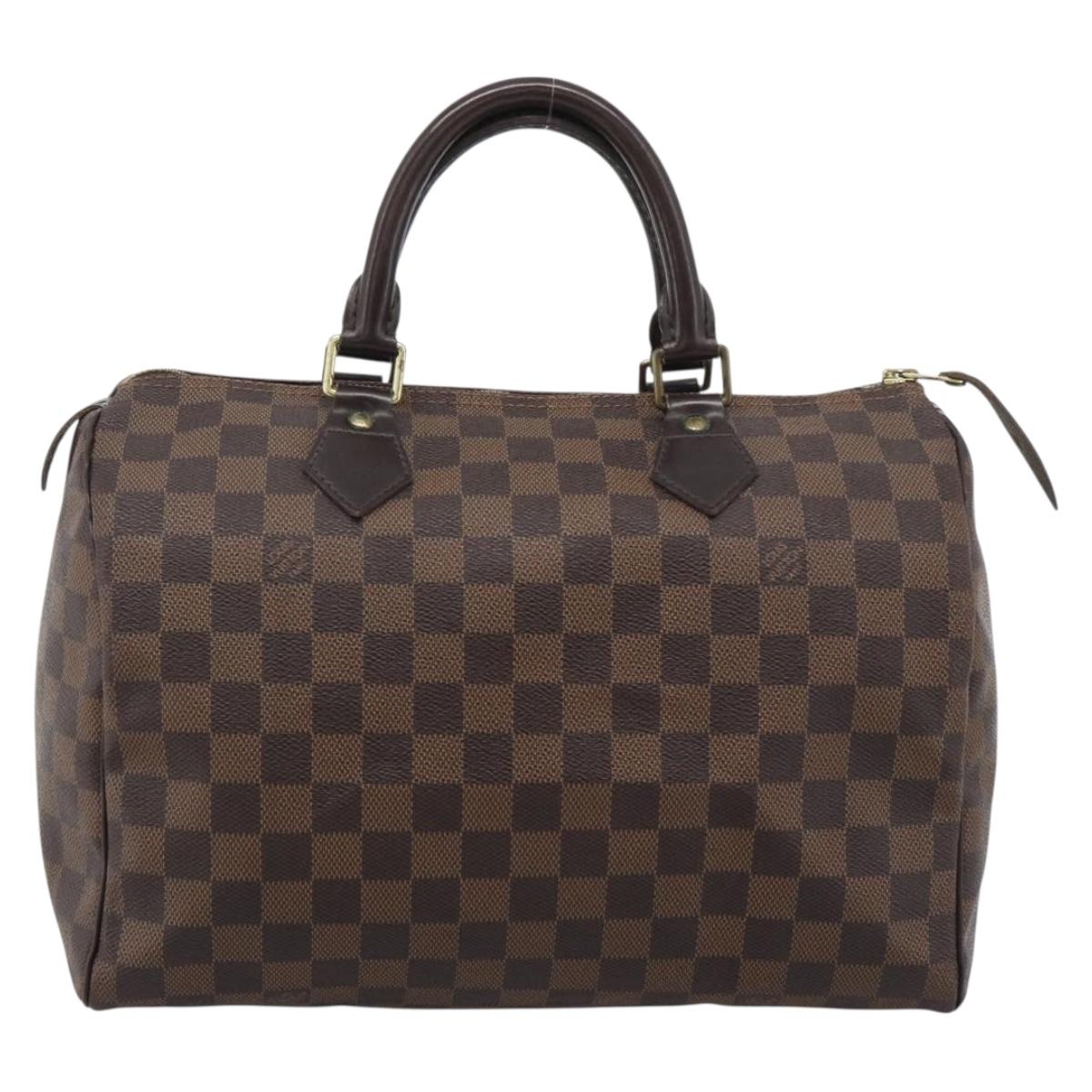 LOUIS VUITTON Damier Ebene Speedy 30 Hand Bag N41364 LV Auth ka5484