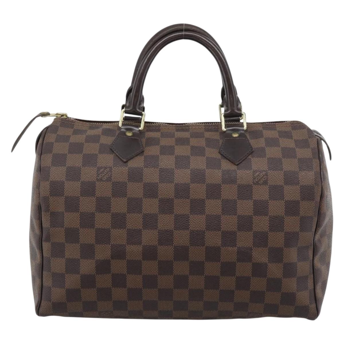 LOUIS VUITTON Damier Ebene Speedy 30 Hand Bag N41364 LV Auth ka5484
