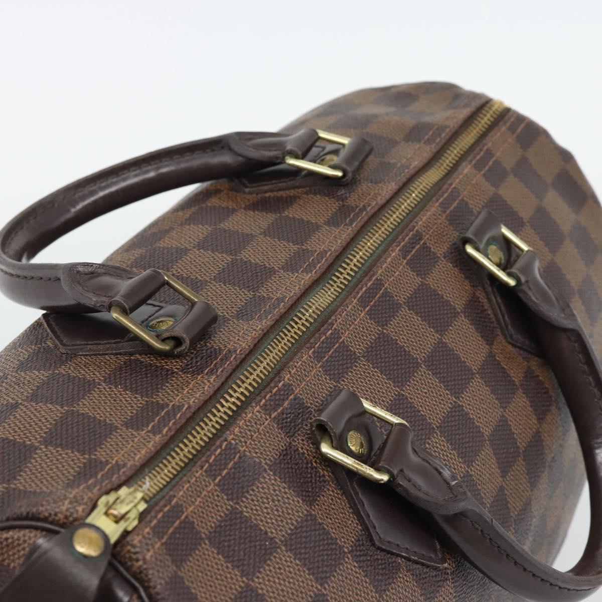 LOUIS VUITTON Damier Ebene Speedy 30 Hand Bag N41364 LV Auth ka5484