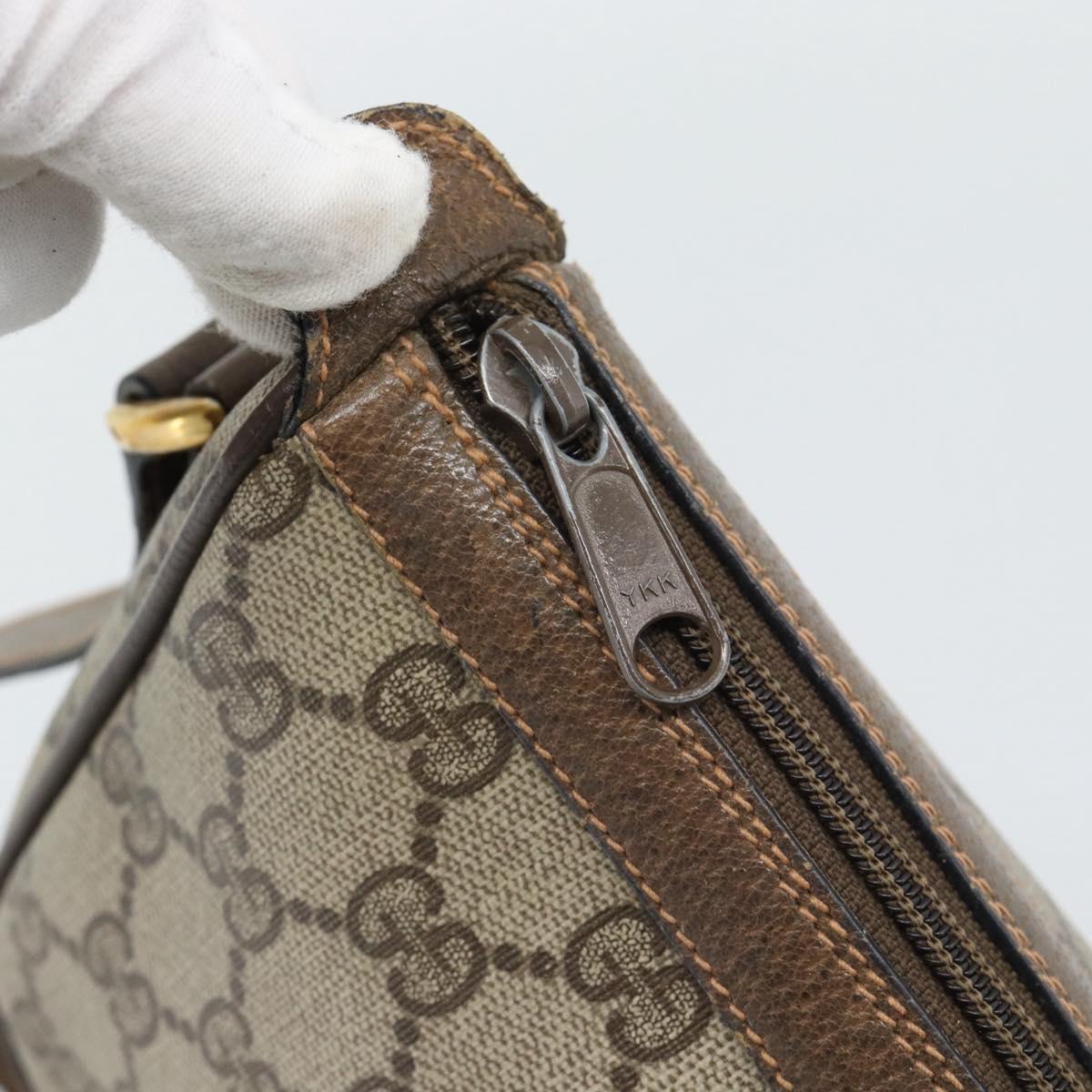 GUCCI GG Supreme Web Sherry Line Shoulder Bag PVC Beige 89 02 054 Auth ka5486