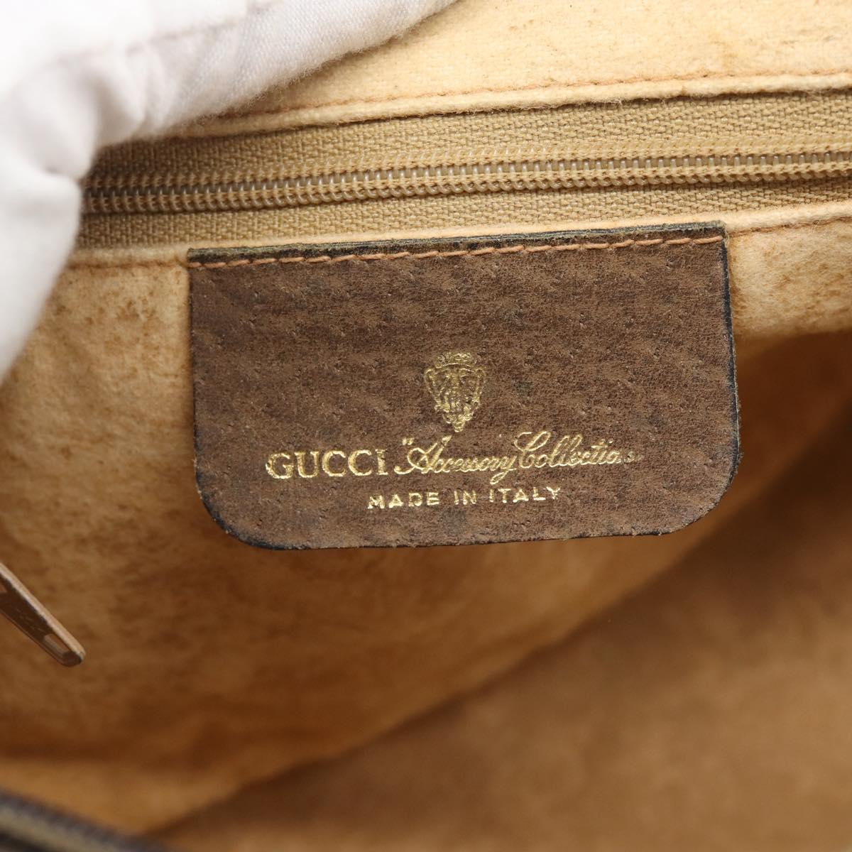 GUCCI GG Supreme Web Sherry Line Shoulder Bag PVC Beige 89 02 054 Auth ka5486