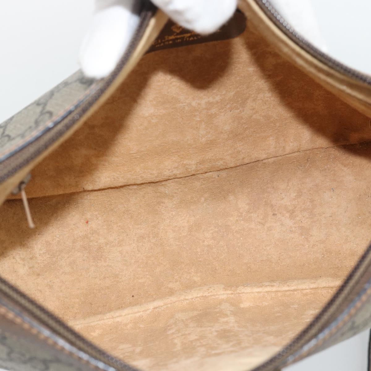 GUCCI GG Supreme Web Sherry Line Shoulder Bag PVC Beige 89 02 054 Auth ka5486