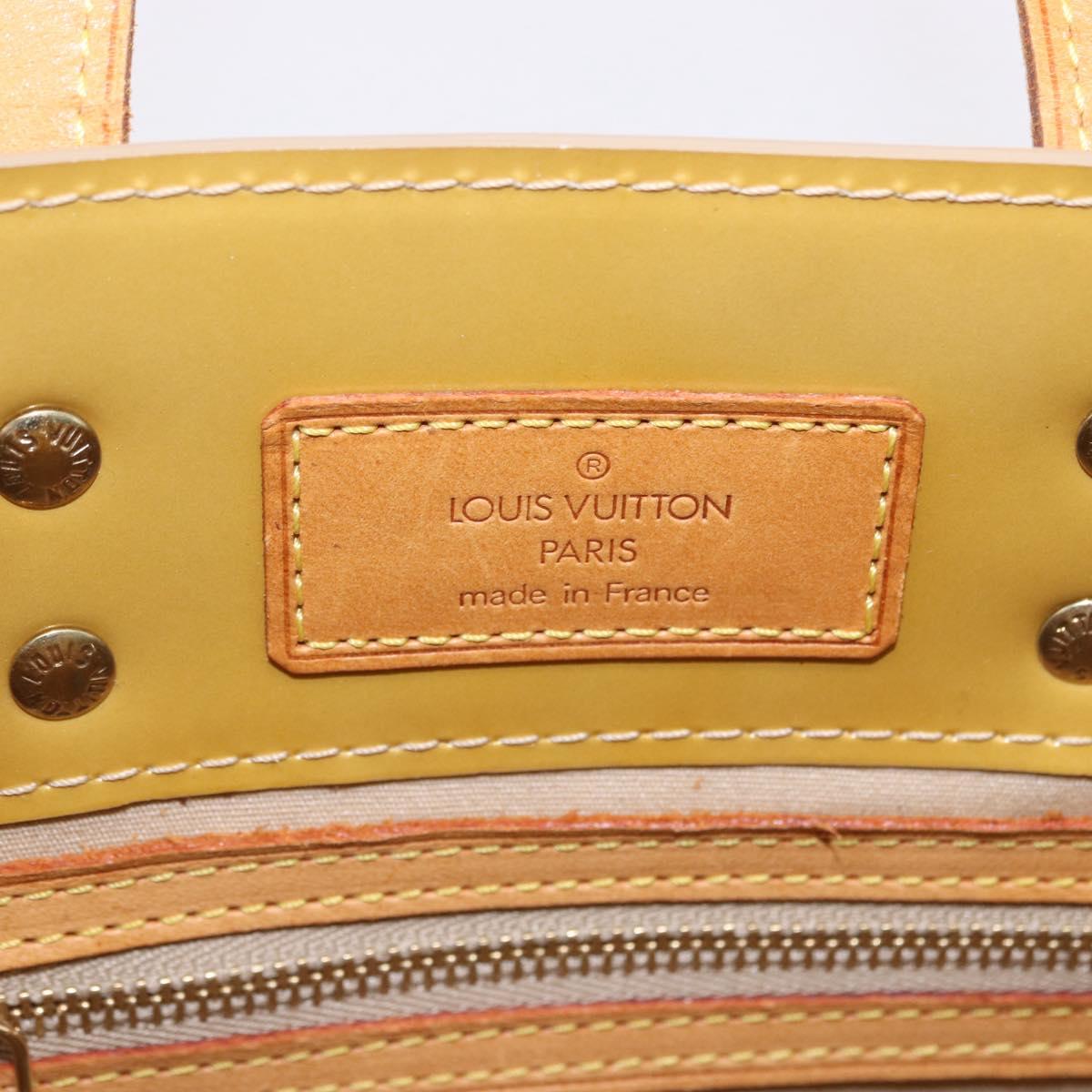 LOUIS VUITTON Monogram Vernis Reade PM Hand Bag Beige M91144 LV Auth ka5490