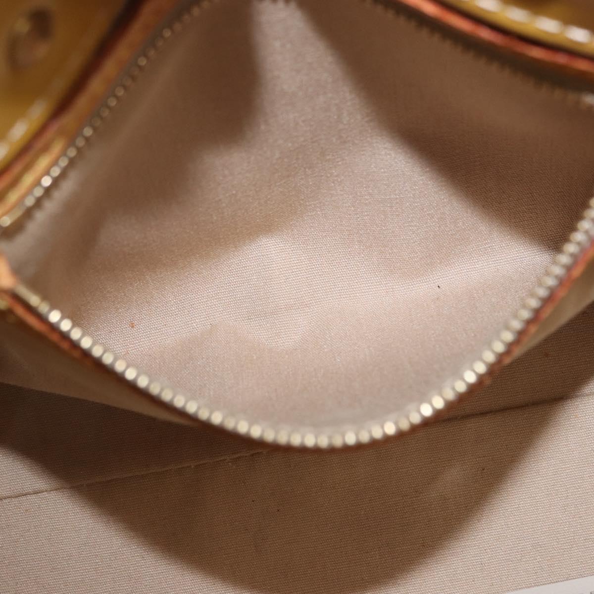 LOUIS VUITTON Monogram Vernis Reade PM Hand Bag Beige M91144 LV Auth ka5490