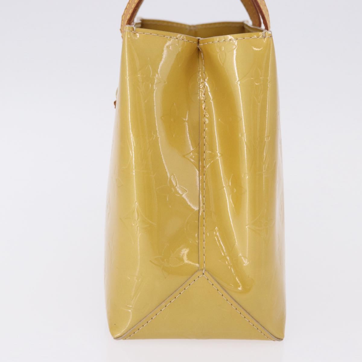 LOUIS VUITTON Monogram Vernis Reade PM Hand Bag Beige M91144 LV Auth ka5490