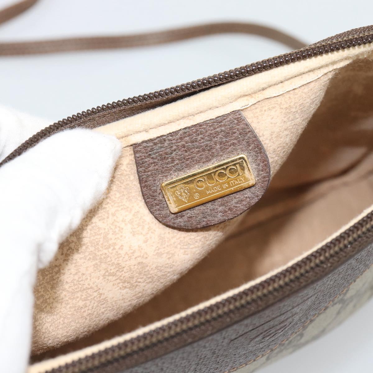 GUCCI GG Supreme Shoulder Bag PVC Leather Beige Gold 007 115 6428 Auth ka5493