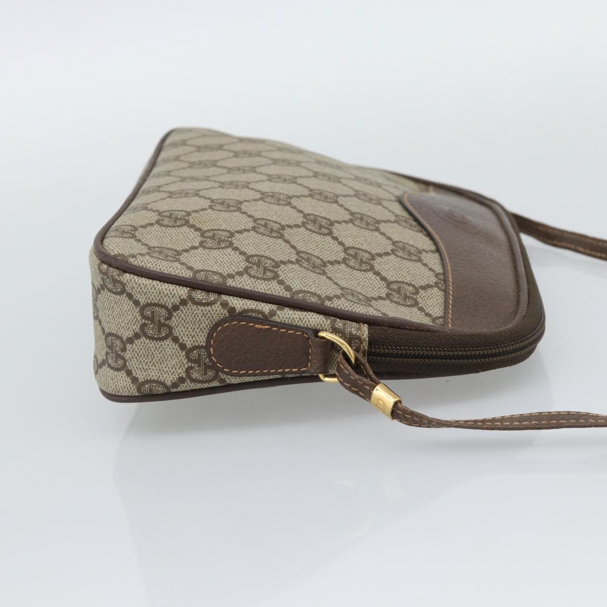 GUCCI GG Supreme Shoulder Bag PVC Leather Beige Gold 007 115 6428 Auth ka5493
