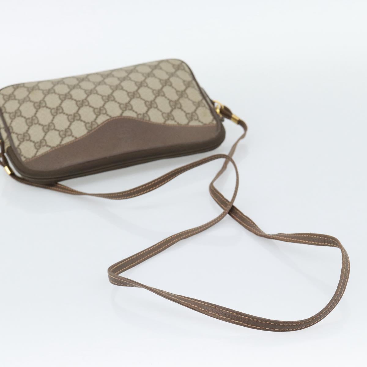 GUCCI GG Supreme Shoulder Bag PVC Leather Beige Gold 007 115 6428 Auth ka5493