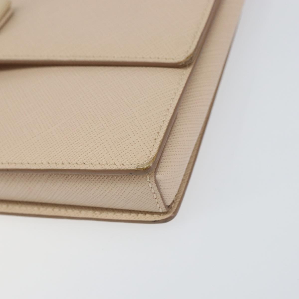 Salvatore Ferragamo Chain Shoulder Bag Leather Pink Gold Auth ka550