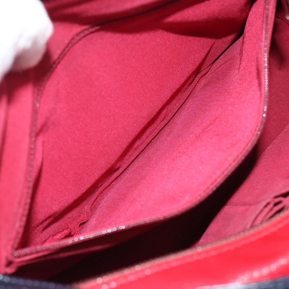 CHANEL Gabrielle de Chanel Matelasse Chain Shoulder Bag Canvas Red Auth ka5504M