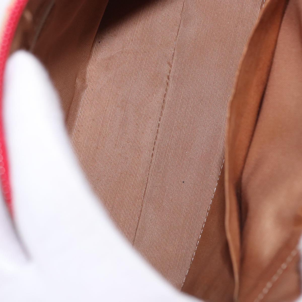 BURBERRY Nova Check Hand Bag Canvas Beige Red Auth ka5507