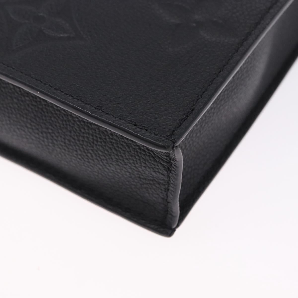 LOUIS VUITTON Monogram Empreinte Petit Sac Plat Bag Black M81417 LV Auth ka5508V