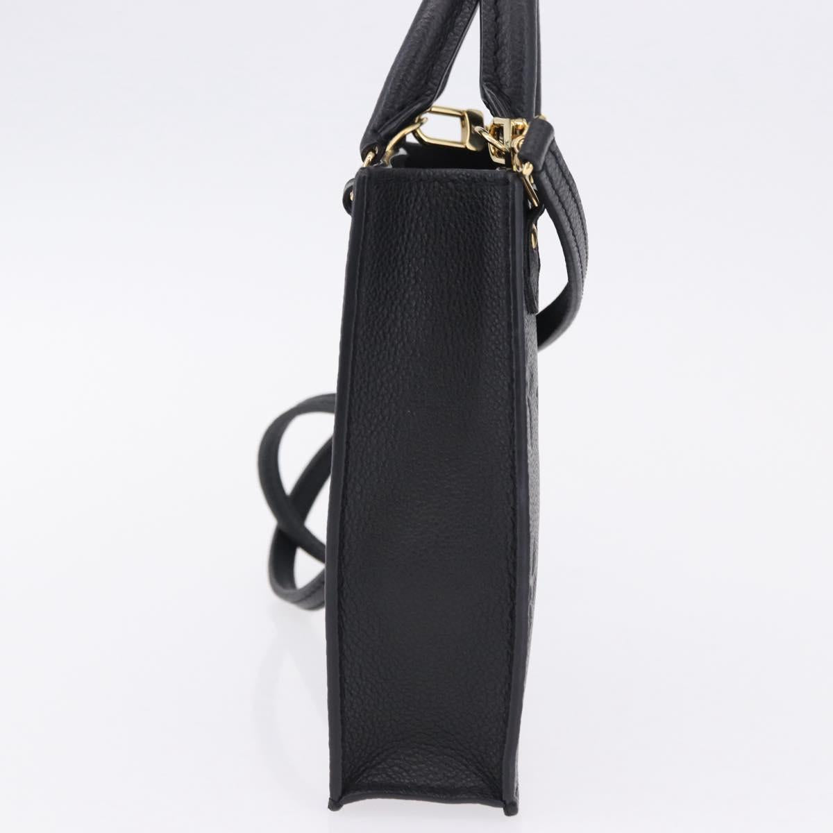 LOUIS VUITTON Monogram Empreinte Petit Sac Plat Bag Black M81417 LV Auth ka5508V