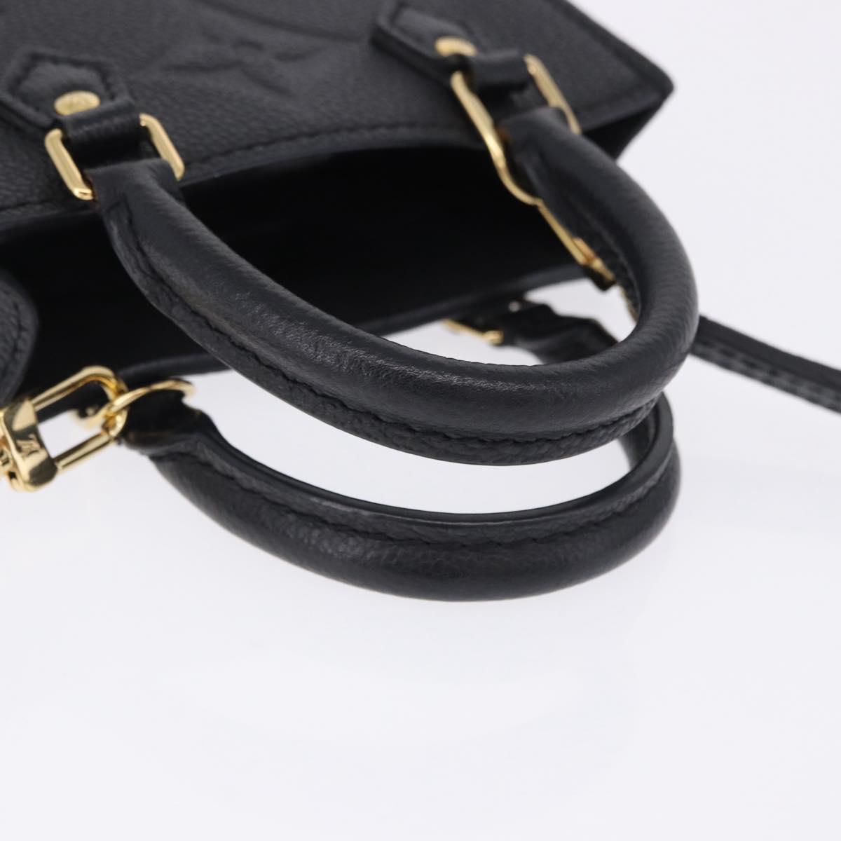 LOUIS VUITTON Monogram Empreinte Petit Sac Plat Bag Black M81417 LV Auth ka5508V