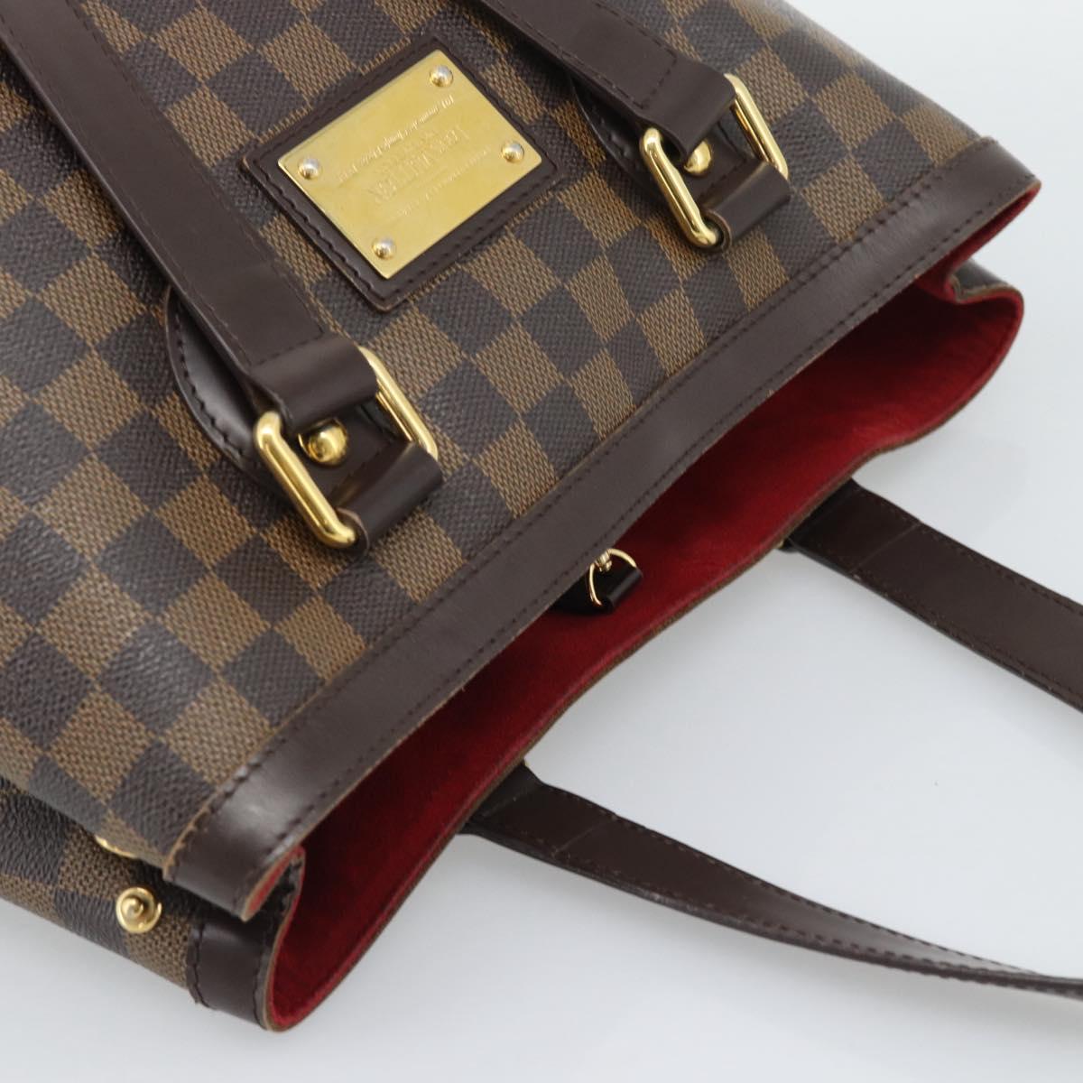 LOUIS VUITTON Damier Ebene Hampstead PM Tote Bag N51205 LV Auth ka5516