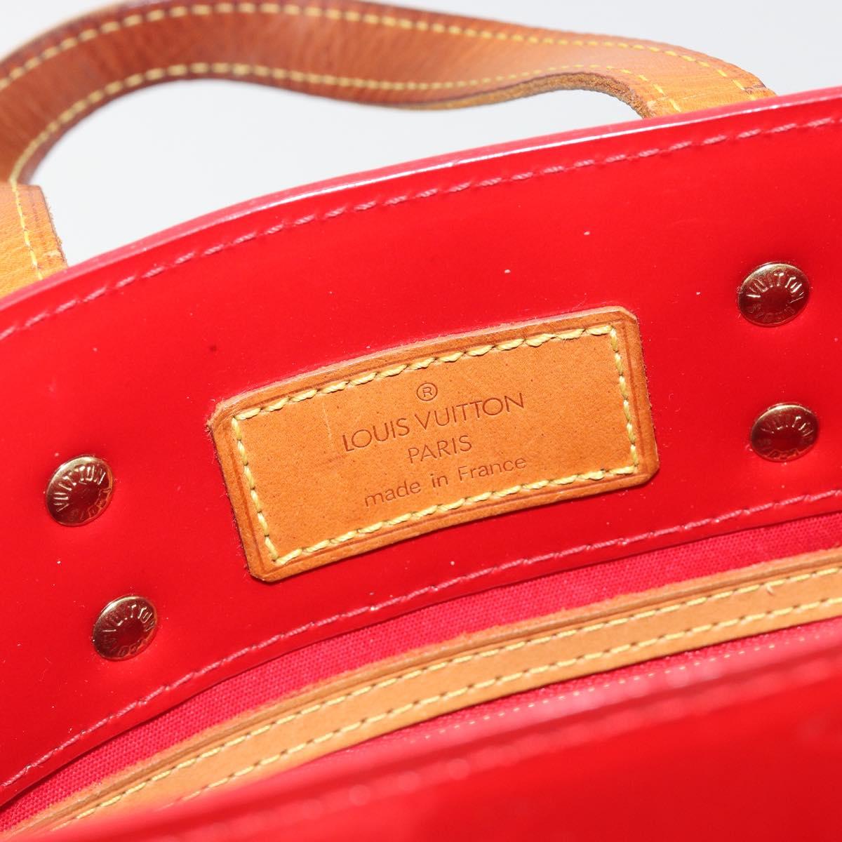 LOUIS VUITTON Monogram Vernis Reade PM Hand Bag Rouge M91088 LV Auth ka5517