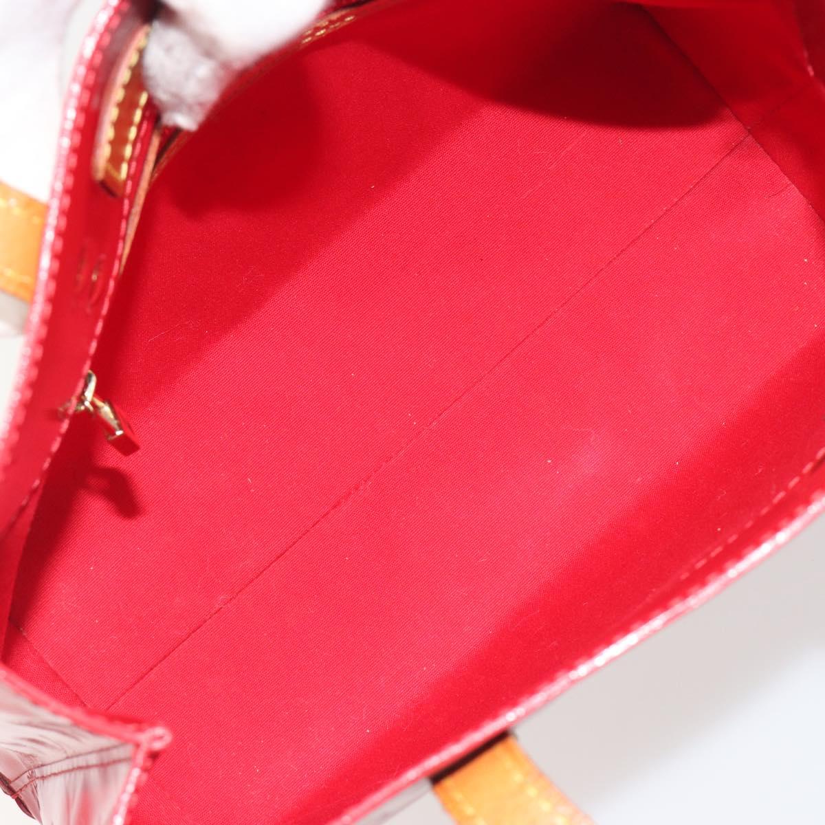 LOUIS VUITTON Monogram Vernis Reade PM Hand Bag Rouge M91088 LV Auth ka5517