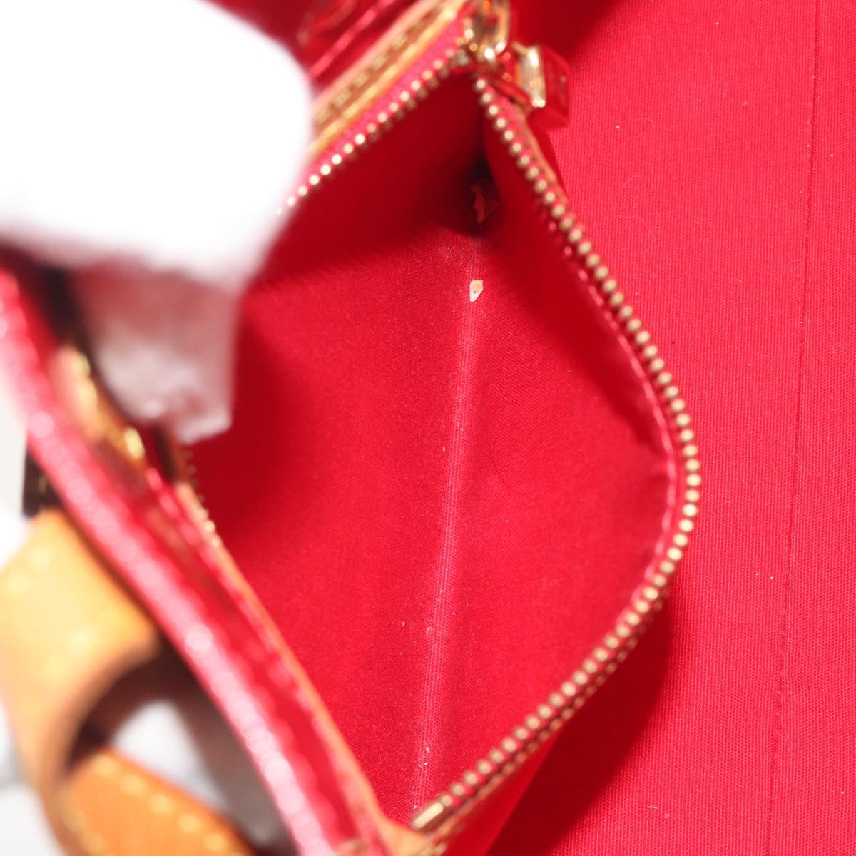 LOUIS VUITTON Monogram Vernis Reade PM Hand Bag Rouge M91088 LV Auth ka5517
