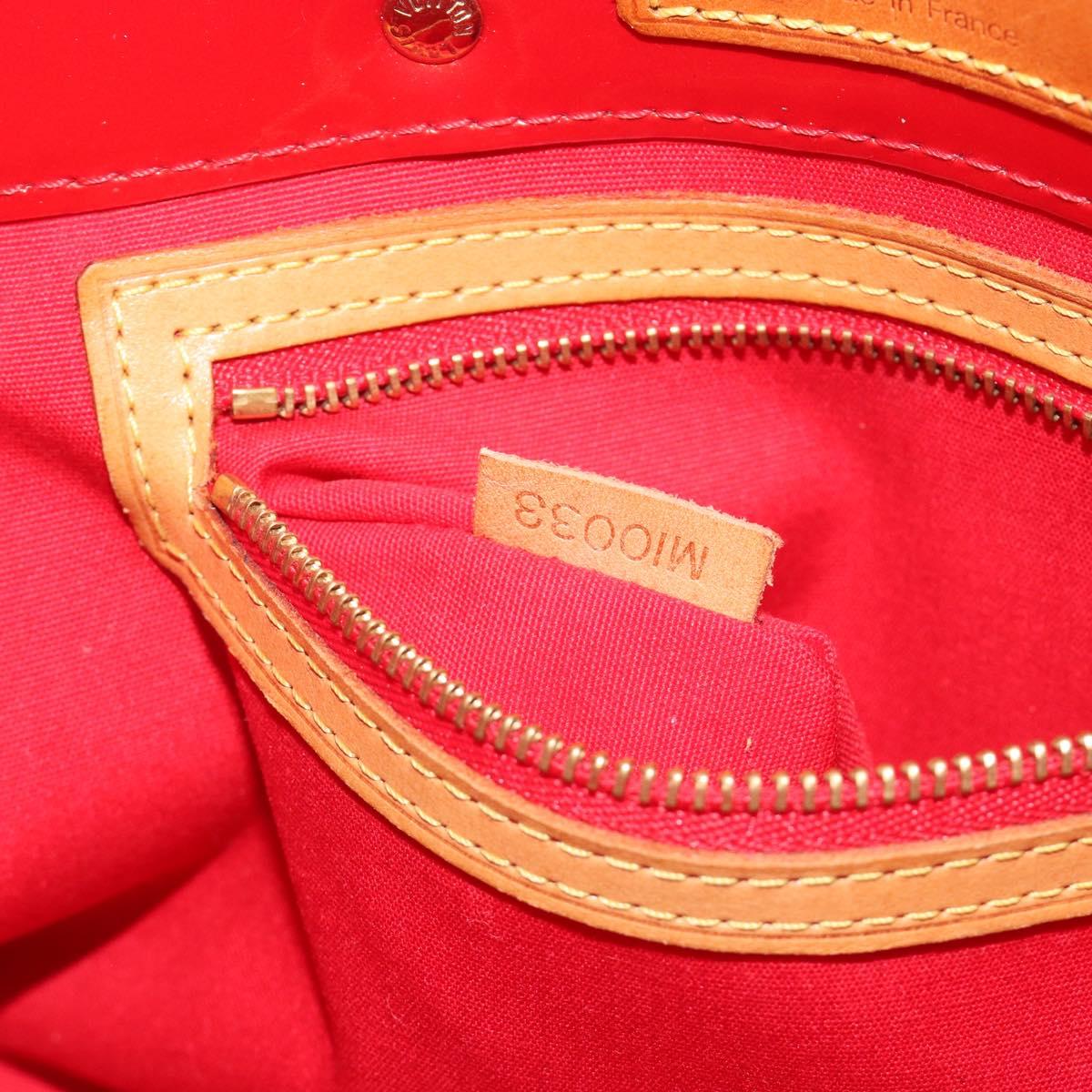 LOUIS VUITTON Monogram Vernis Reade PM Hand Bag Rouge M91088 LV Auth ka5517