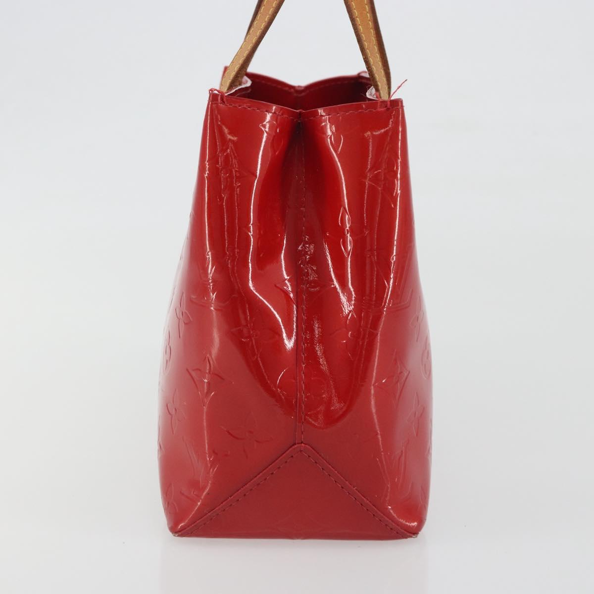 LOUIS VUITTON Monogram Vernis Reade PM Hand Bag Rouge M91088 LV Auth ka5517