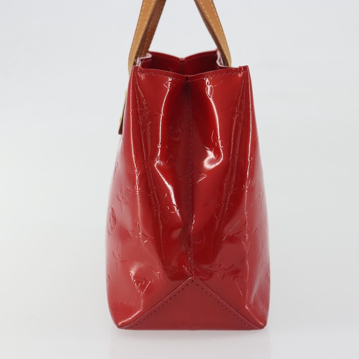 LOUIS VUITTON Monogram Vernis Reade PM Hand Bag Rouge M91088 LV Auth ka5517