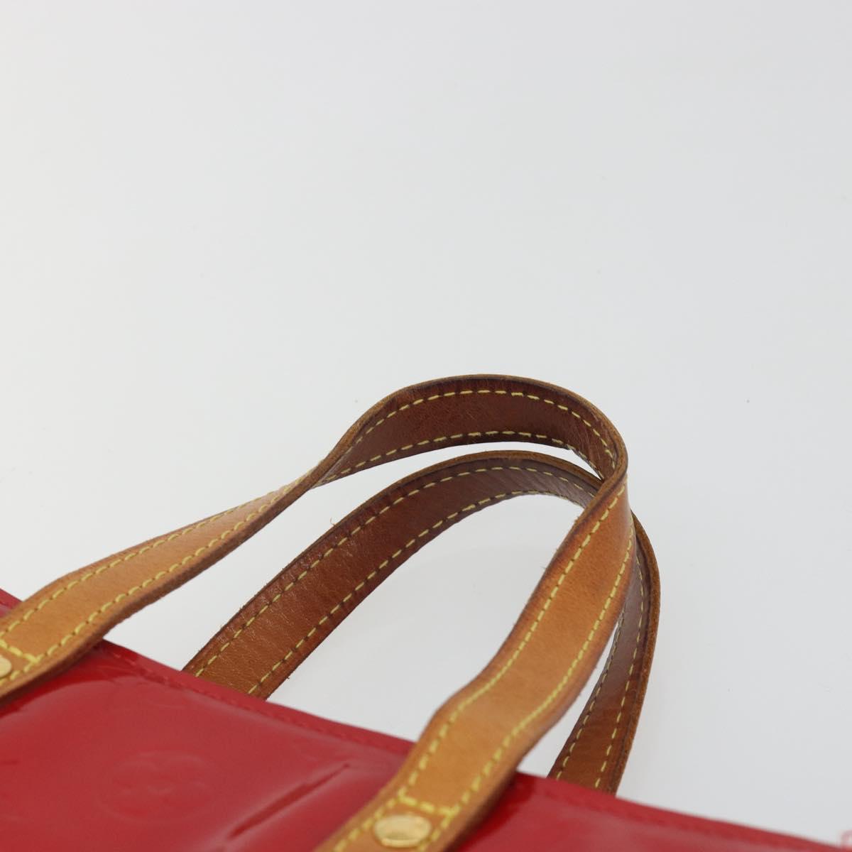 LOUIS VUITTON Monogram Vernis Reade PM Hand Bag Rouge M91088 LV Auth ka5517