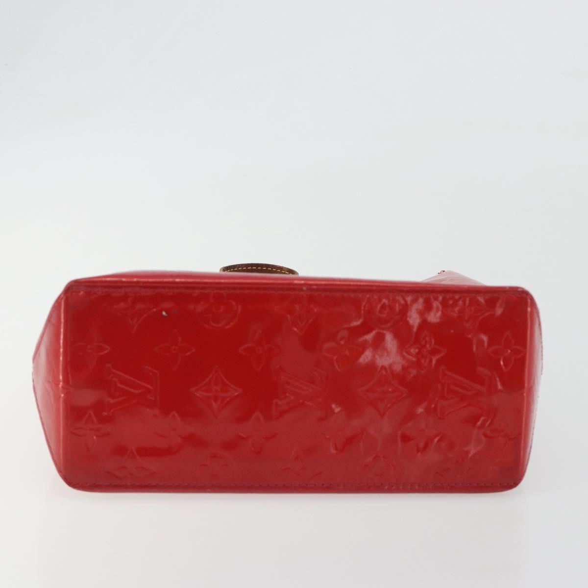 LOUIS VUITTON Monogram Vernis Reade PM Hand Bag Rouge M91088 LV Auth ka5517