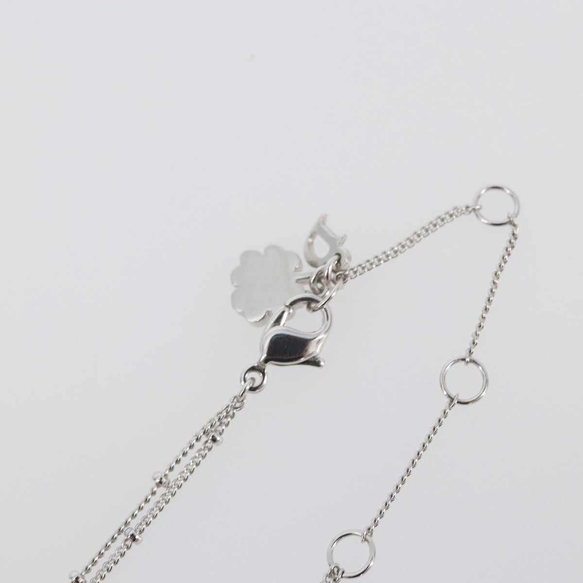 Christian Dior Necklace Metal Silver Auth ka5524