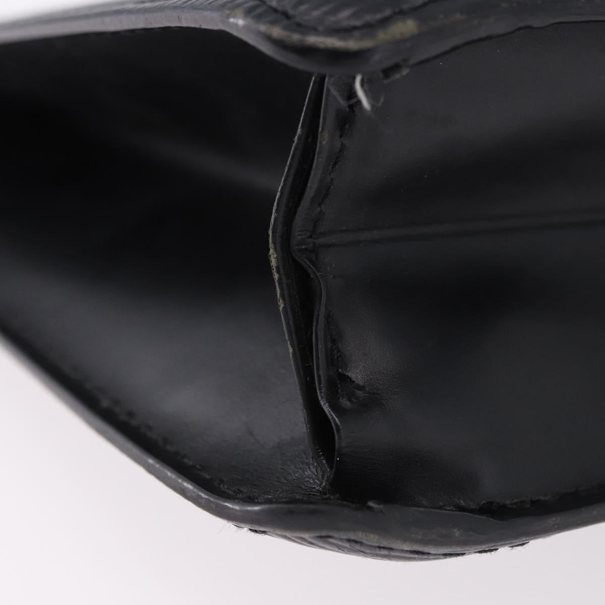 LOUIS VUITTON Epi Sellier Dragonne Clutch Bag Black M52612 LV Auth ka5527