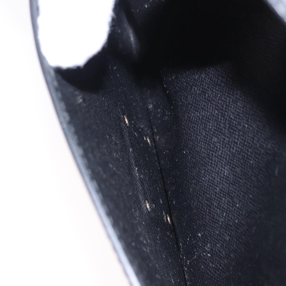 LOUIS VUITTON Epi Sellier Dragonne Clutch Bag Black M52612 LV Auth ka5527