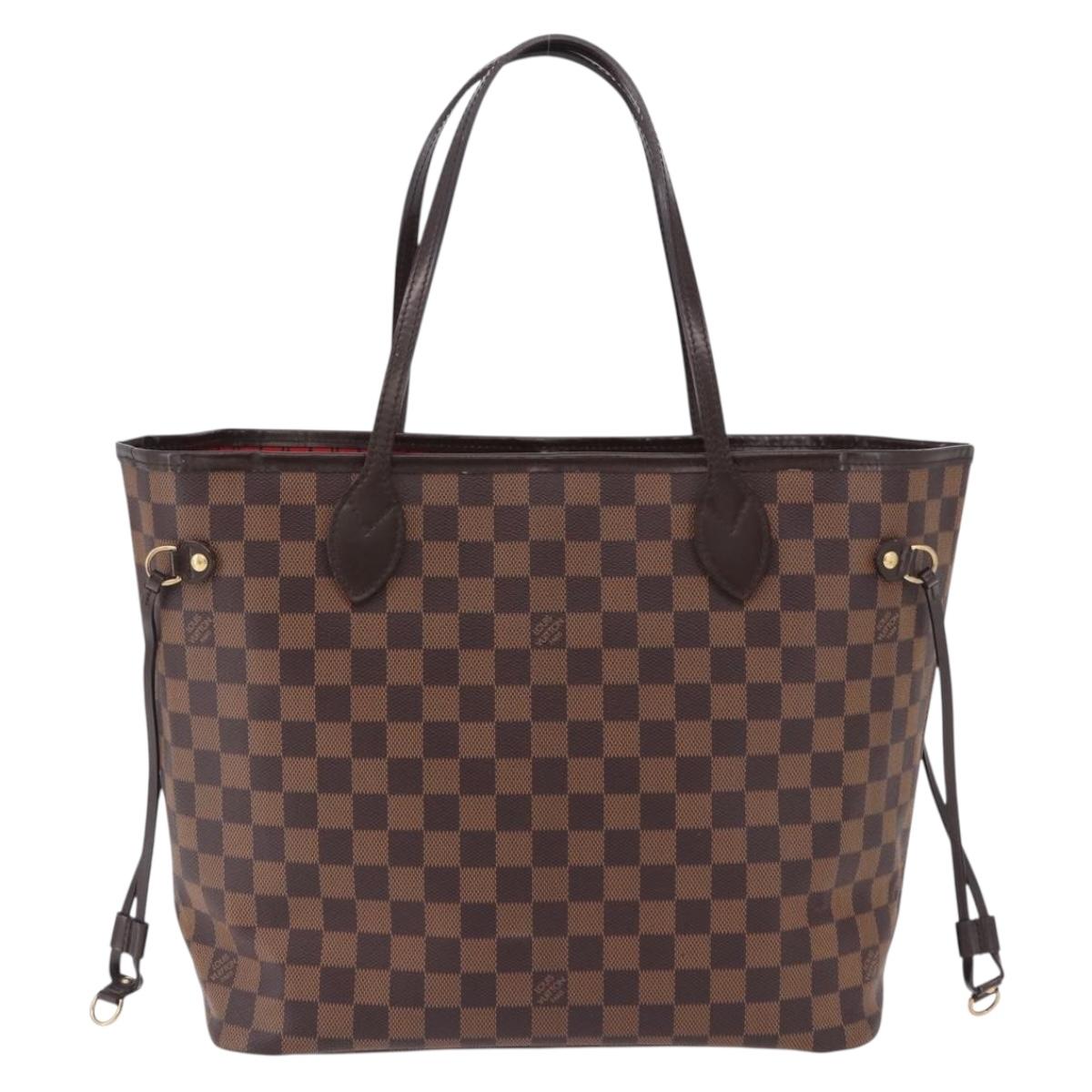 LOUIS VUITTON Damier Ebene Neverfull MM Tote Bag N51105 LV Auth ka5529V