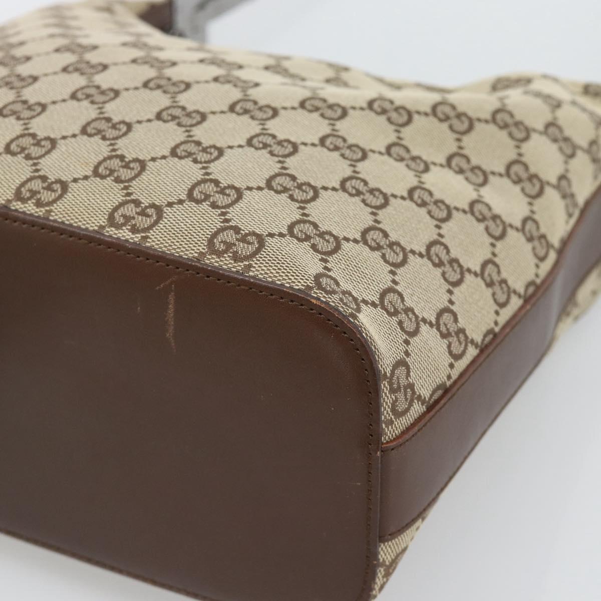 GUCCI GG Canvas Shoulder Bag Beige Silver 001 3814 Auth ka5533A