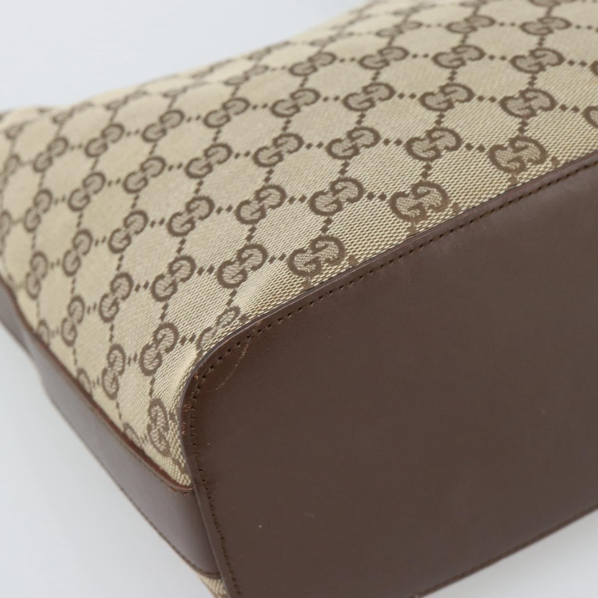 GUCCI GG Canvas Shoulder Bag Beige Silver 001 3814 Auth ka5533A